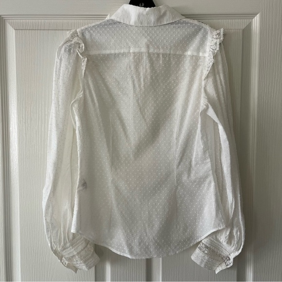 Zimmermann Cotton Voile Button Down Top - White - Size 1 (S) - Picture 2 of 11